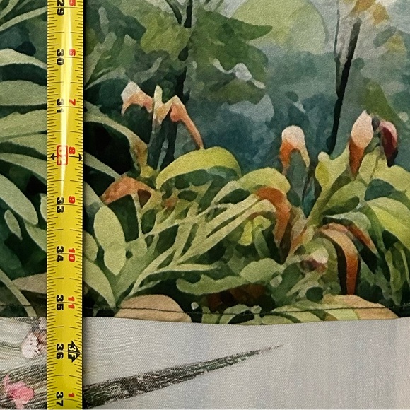 🌴New Rachel Zoe Unique Tropical Satin Maxi Skirt/Beach Coverup Feminine🌴 - Picture 7 of 14